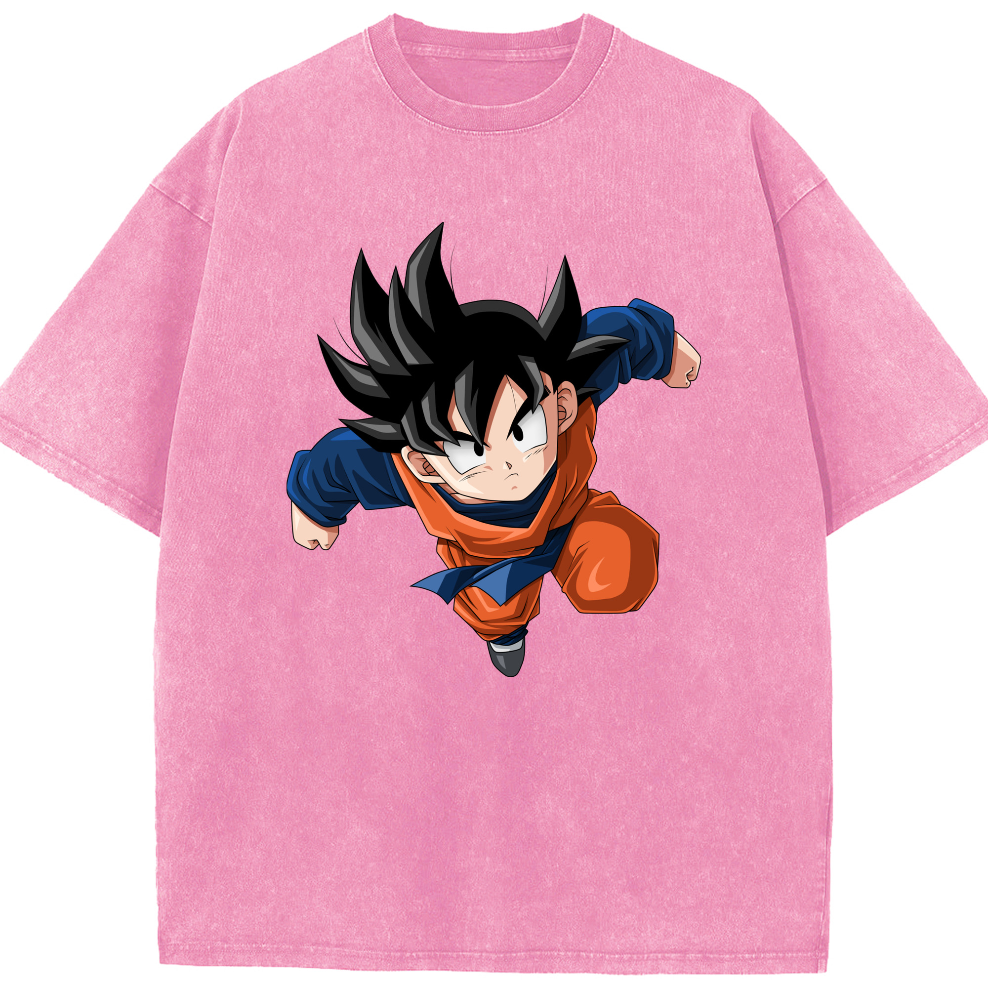 （画像用） ドラゴンボール 孫悟空（そん ごくう）Son Goku カカロット DRAGON BALL Kakarotto 綿100% ヴィンテージ風 半袖Tシャツ（フロントプリント）